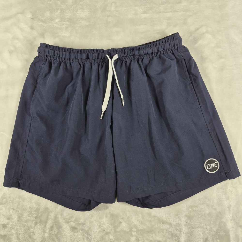 Cove USA Shorts Men's 34 Blue Unlined Drawstring Athletic Performance Run Gym